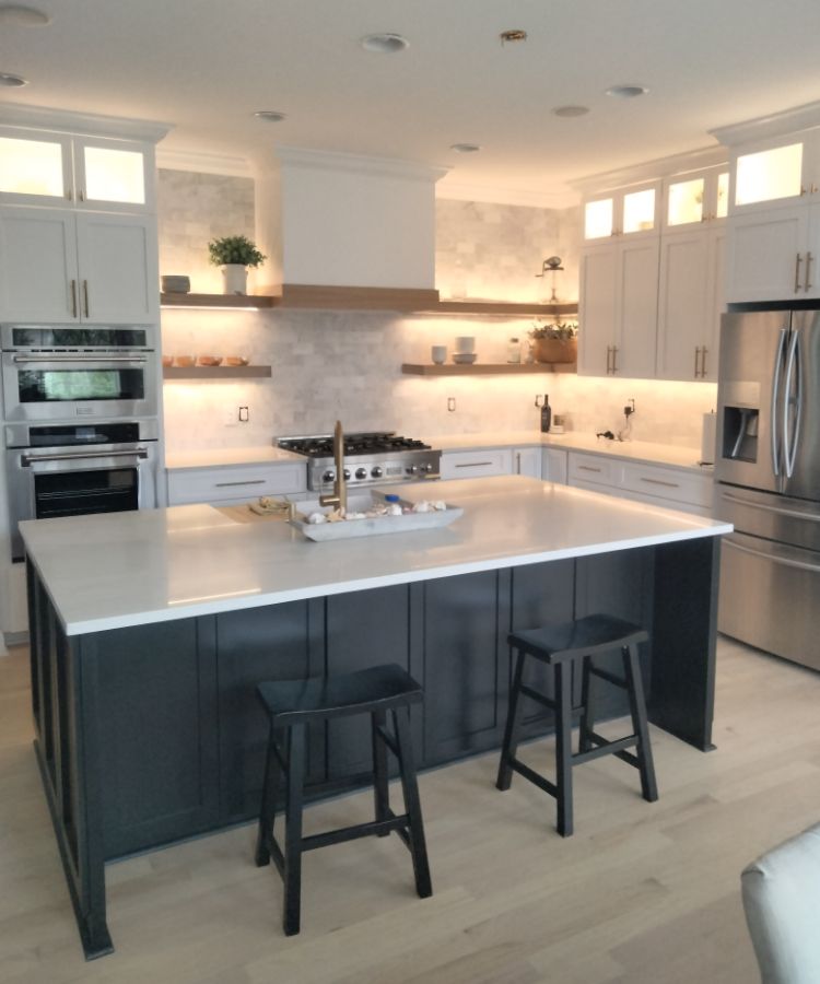 Kitchen after cabinet refinishing - Viera FL